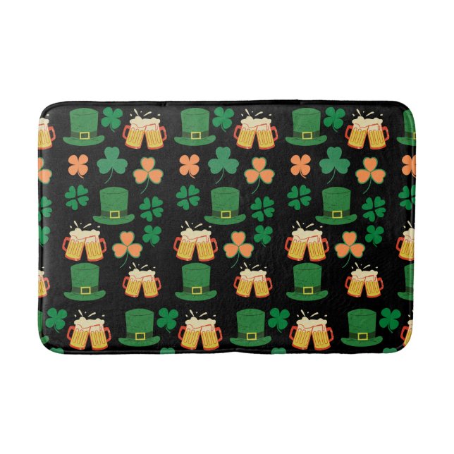 Saint patrick's day celtic, irish funny pattern  bath mat (Front)