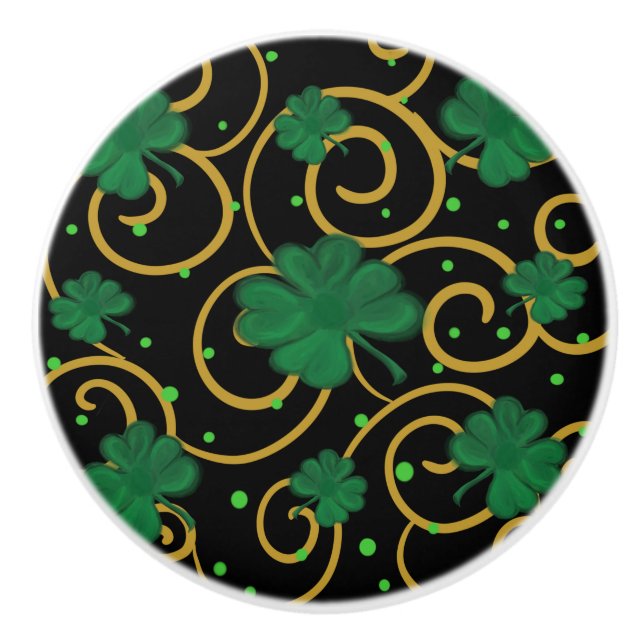 Saint Patricks Day Ceramic Knob (Front)