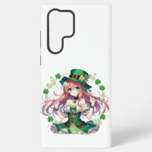 Saint Patrick's Day clover anime girl Samsung Galaxy Case