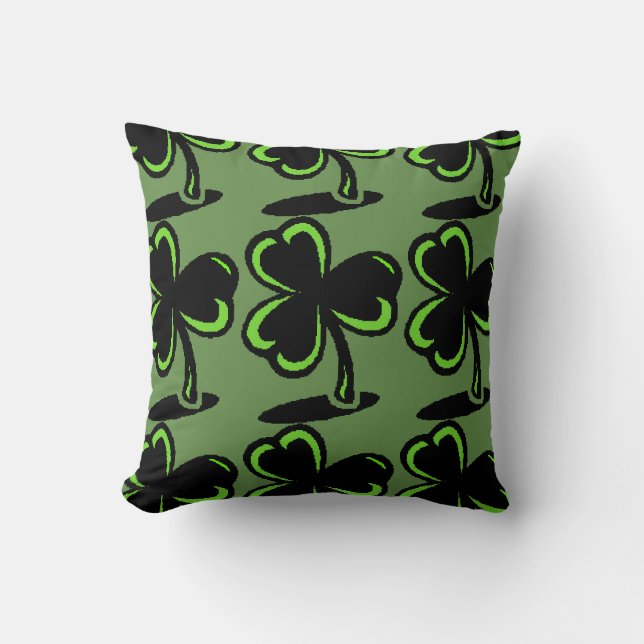 Saint Patrick's Day Coussin Four Leaf Clover (Recto)