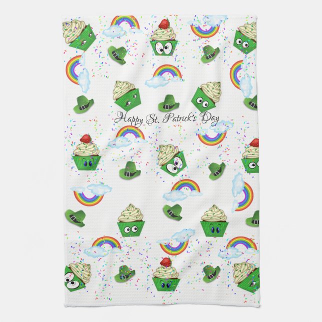 Saint Patrick's Day Cuisine Serviettes Cupcakes (Vertical)