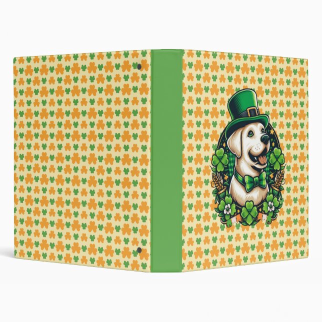 Saint Patrick's Day Cute Dog Binder (Background)