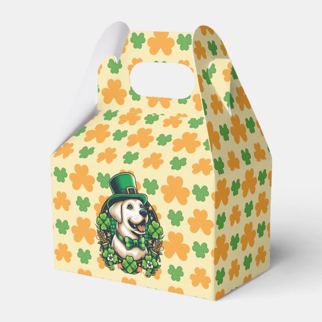 Saint Patrick's Day Cute Dog Favor Box (Front Side)