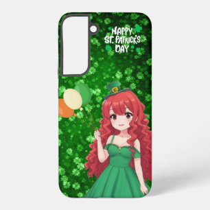  Saint Patrick's day cute, Irish anime lass  Samsung Galaxy Case