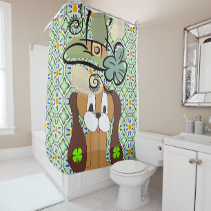 Saint Patrick's Day Douche rideau chien