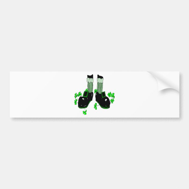 Saint Patrick's Day Feet Bumper Sticker (Front)