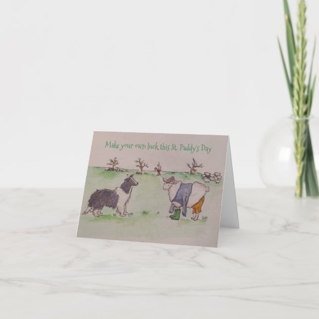 Saint Patrick's Day Folded Greeting Card (Front)