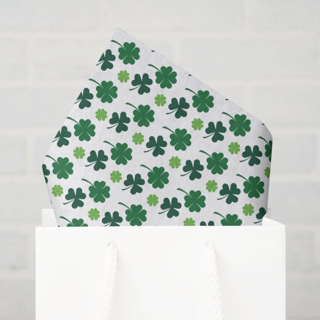 Saint Patrick's day four leaf clover  Tissue Paper (Gift Bag)