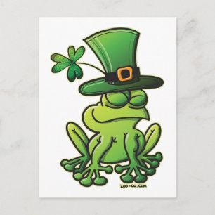 Saint Patrick's Day Frog Postcard