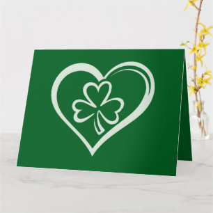 Saint Patrick's Day Funny Shamrock Heart Irish Card