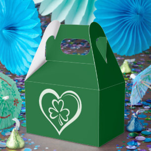 Saint Patrick's Day Funny Shamrock Heart Irish  Favor Box