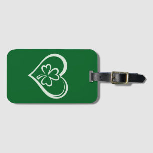 Saint Patrick's Day Funny Shamrock Heart Irish  Luggage Tag