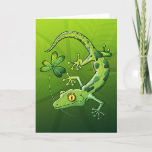Saint Patrick's Day Gecko Card