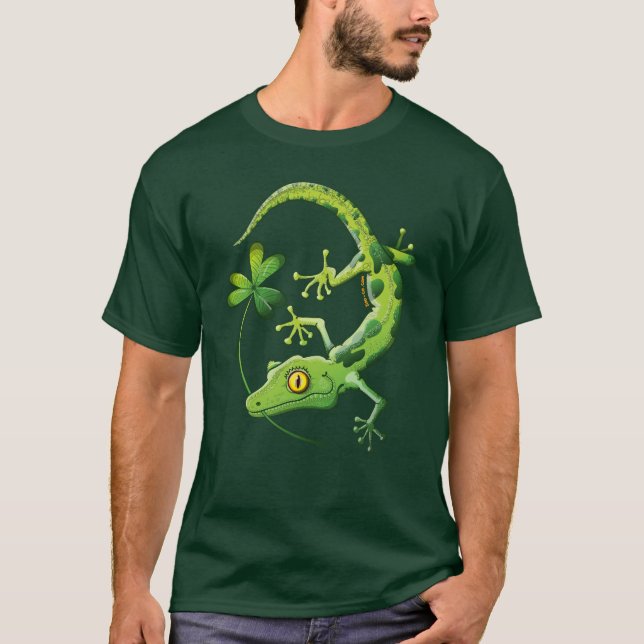 Saint Patrick's Day Gecko T-Shirt (Front)