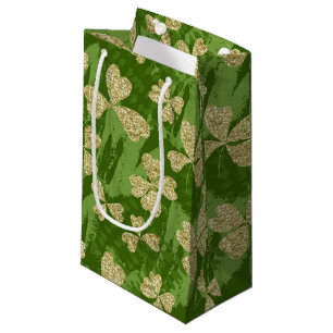 Saint Patrick's Day Golden clovers party Small Gift Bag