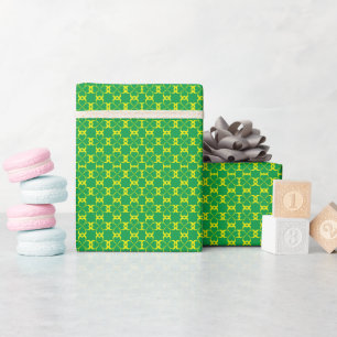 Saint Patrick's Day green shamrock Wrapping Paper
