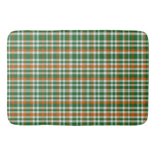  Saint Patrick's day Ireland Flag coloured gingham Bath Mat