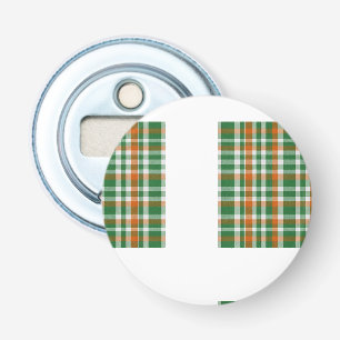 Saint Patrick's day Ireland Flag coloured gingham Bottle Opener