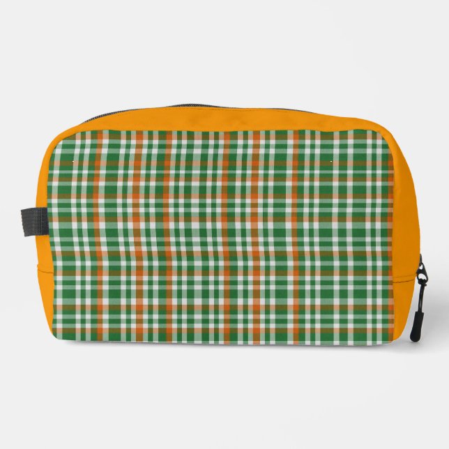  Saint Patrick's day Ireland Flag coloured gingham Dopp Kit (Front)