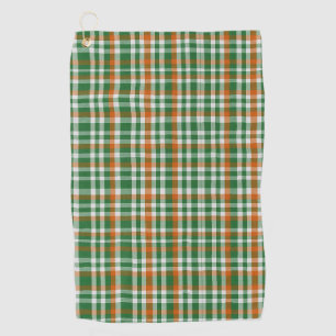 Saint Patrick's day Ireland Flag coloured gingham Golf Towel
