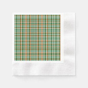  Saint Patrick's day Ireland Flag coloured gingham Napkin