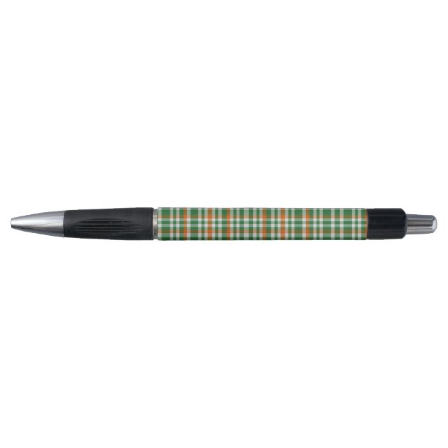  Saint Patrick's day Ireland Flag coloured gingham Pen (Front)