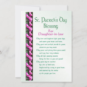 Saint Patricks Day Irish Blessing for Daughter-in- Holiday Card