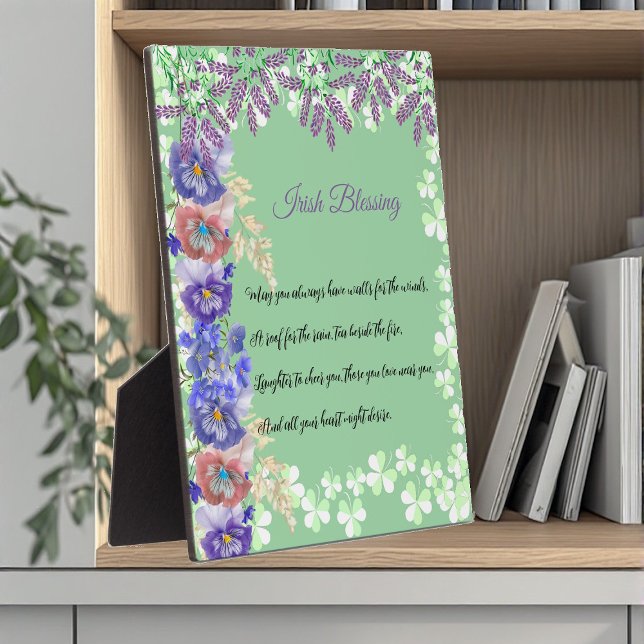 Saint Patrick's Day Irish Blessing Shamrock Clover Plaque (Saint Patrick's Day Irish Blessing Shamrock Clover Plaque)