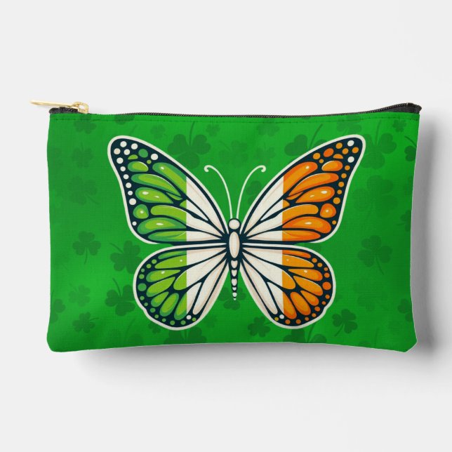 Saint Patrick's Day Irish butterfly Accessory Pouch (Front)