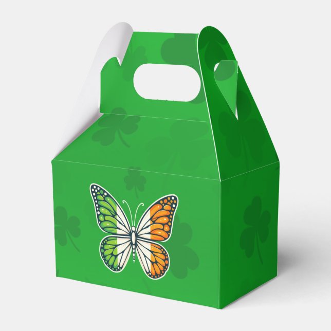 Saint Patrick's Day Irish butterfly Favor Box (Front Side)
