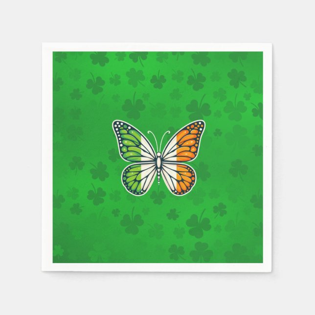 Saint Patrick's Day Irish butterfly Napkin (Front)
