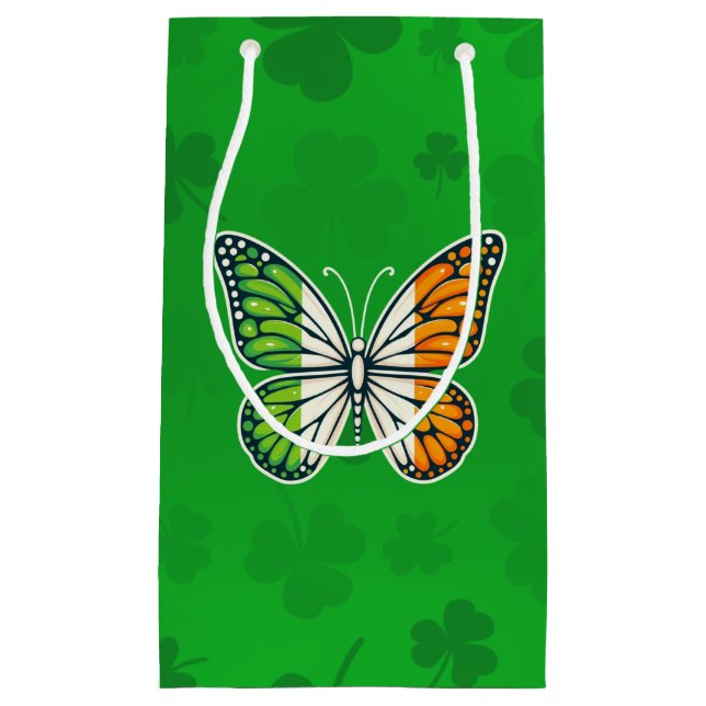 Saint Patrick's Day Irish butterfly Small Gift Bag (Front)