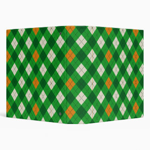  Saint Patrick's Day Irish colored argyle Binder