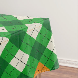 Saint Patrick's Day Irish colored argyle Tablecloth