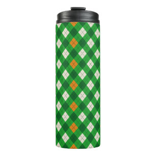 Saint Patrick's Day Irish colored argyle Thermal Tumbler