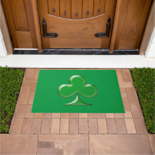 Saint Patrick's Day Irish Green Clover Shamrock Doormat