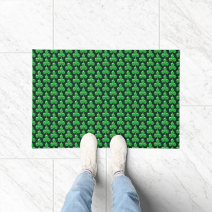 Saint Patrick's Day Irish Green Clover Shamrock Doormat