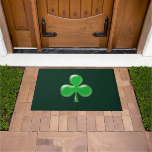 Saint Patrick's Day Irish Green Clover Shamrock Doormat