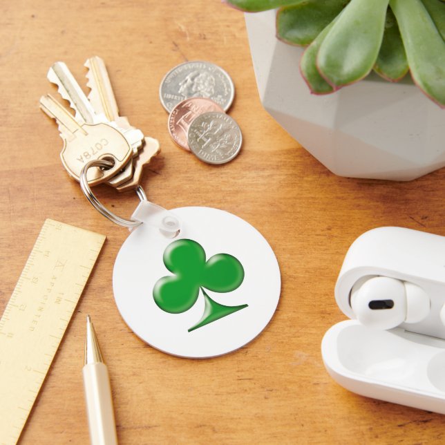 Saint Patrick's Day Irish Green Clover Shamrock Keychain (Desk)