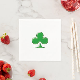 Saint Patrick's Day Irish Green Clover Shamrock Napkin