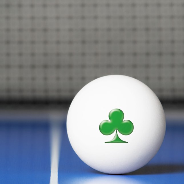 Saint Patrick's Day Irish Green Clover Shamrock Ping Pong Ball (Net)