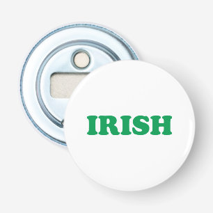 Saint Patrick's Day Irish Green letters white Bottle Opener