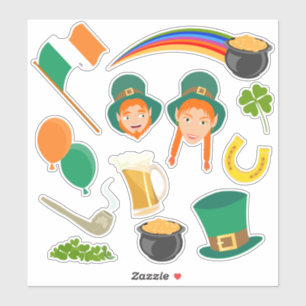 Saint Patrick's Day Irish symbols collection of