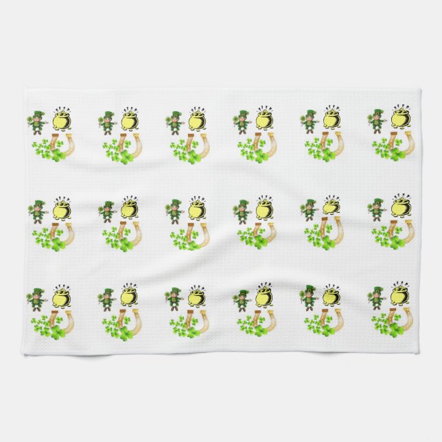 Saint Patrick's Day Kitchen Hand Towel (Horizontal)
