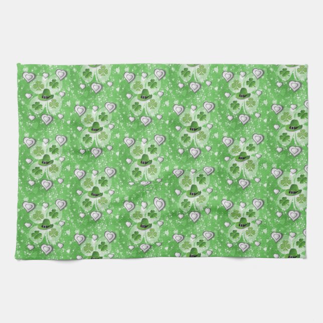 Saint Patrick's Day Kitchen Hand Towel (Horizontal)