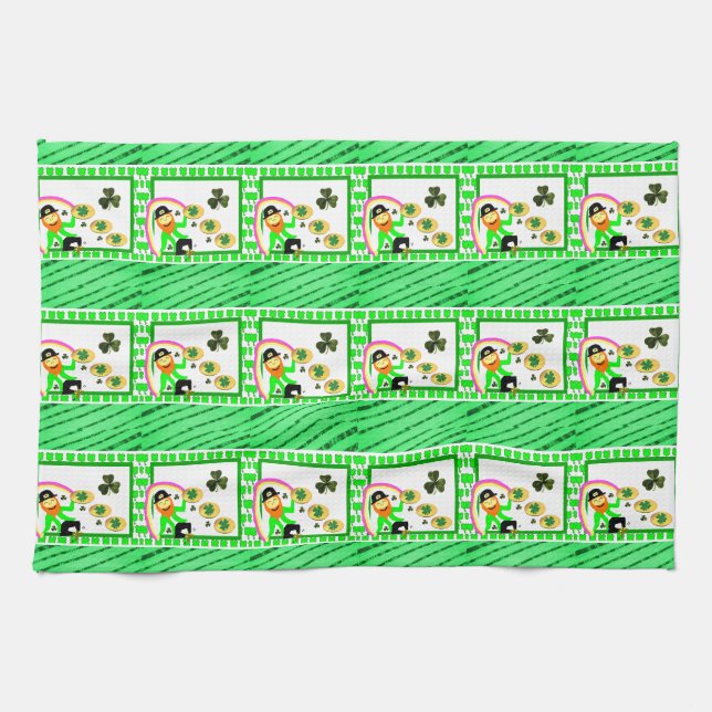 Saint Patrick's Day Kitchen Hand Towel (Horizontal)