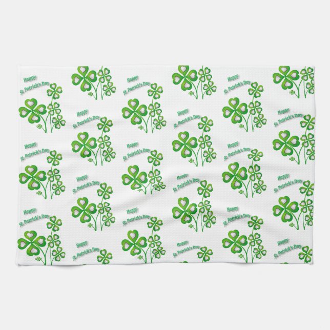 Saint Patrick's Day Kitchen Hand Towel (Horizontal)
