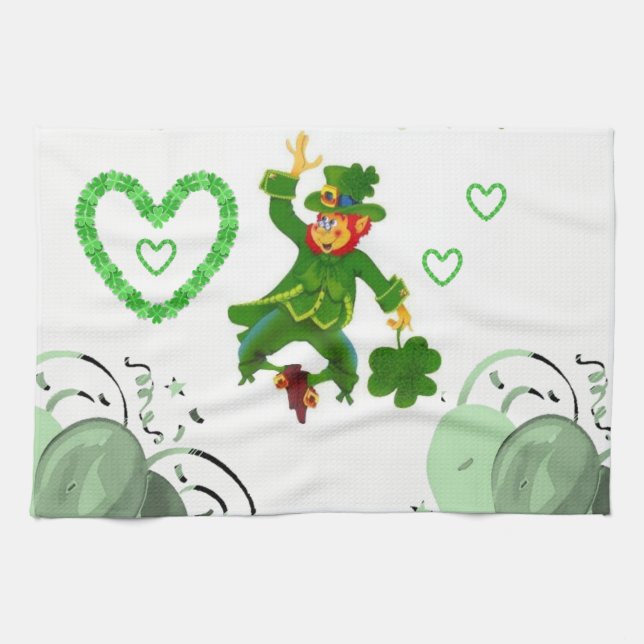 Saint Patrick's Day Kitchen Hand Towel (Horizontal)