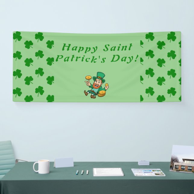 Saint Patrick's Day leprechaun Banner (Tradeshow)
