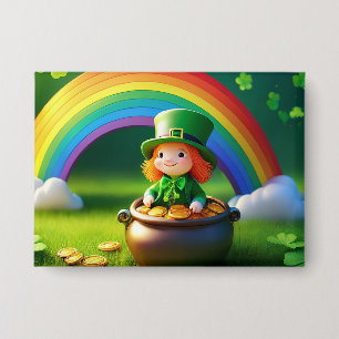 Saint Patrick's Day Leprechaun in Pot of Gold